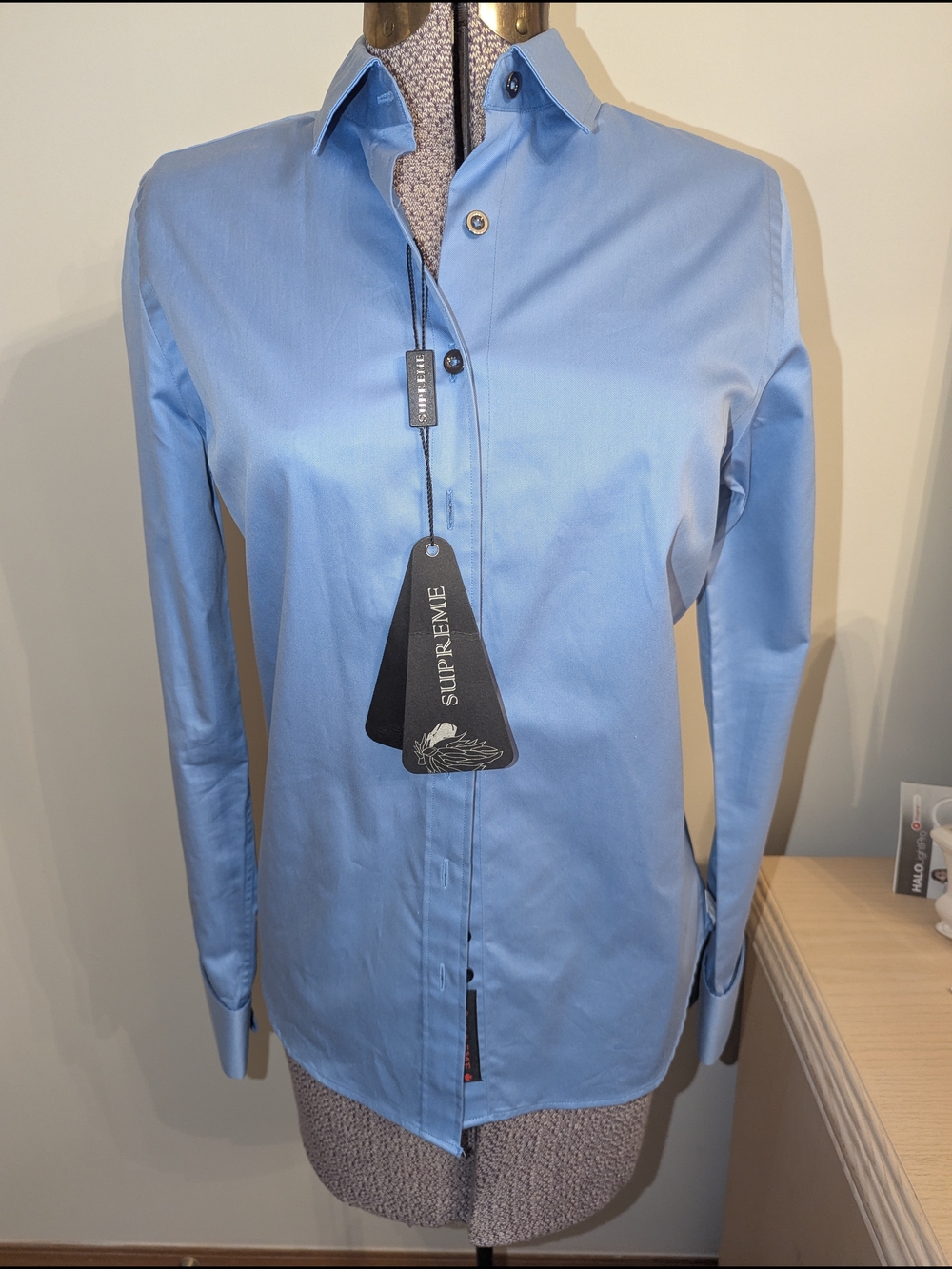 Supreme Light Blue Button-Up Dress Shirt